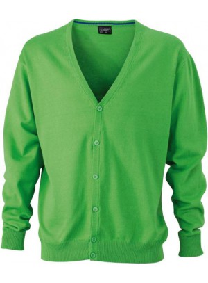 James & Nicholson zöld színű Férfi V-nyakú Kardigán