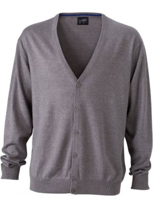 James & Nicholson világosszürke színű Férfi V-nyakú Kardigán