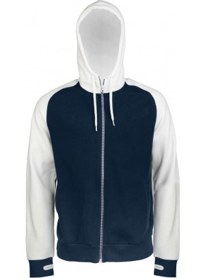 Kétszínű Kapucnis Cipzáras Unisex Pulóver